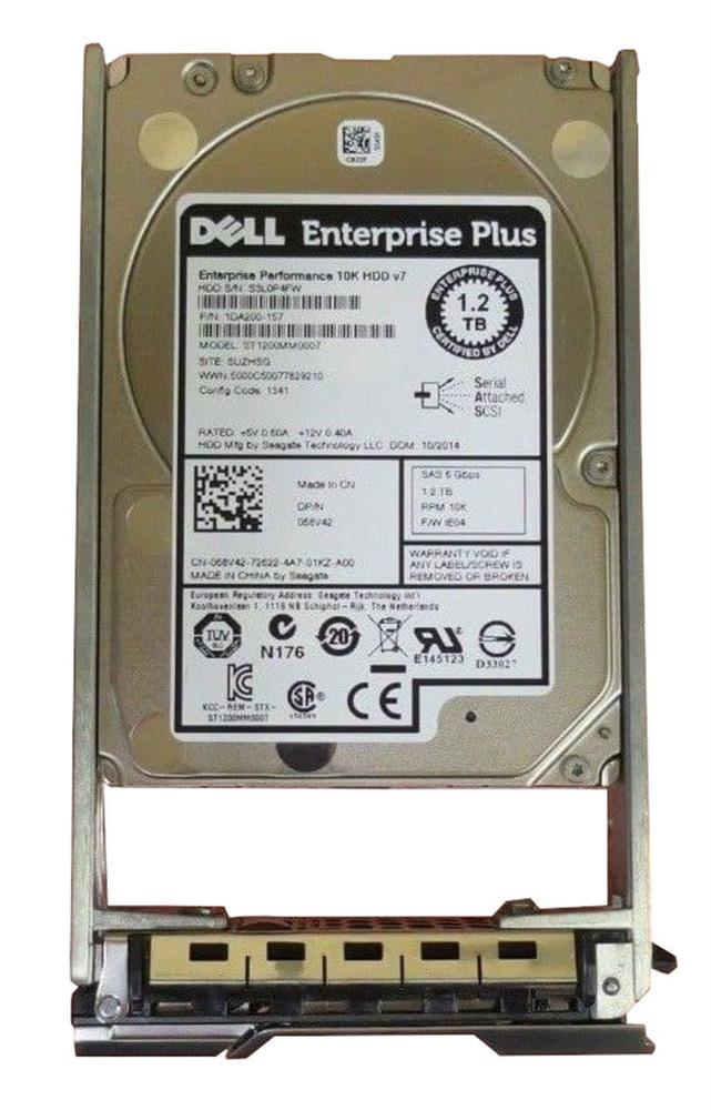 68V42 Dell 1.2TB 10000RPM SAS 6Gbps 64MB Cache 2.5-inch Internal Hard Drive