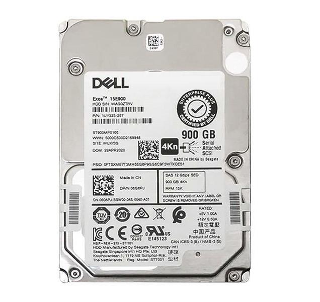 6G6PJ Dell 900GB 15000RPM SAS 12Gbps 2.5-inch Internal Hard Drive