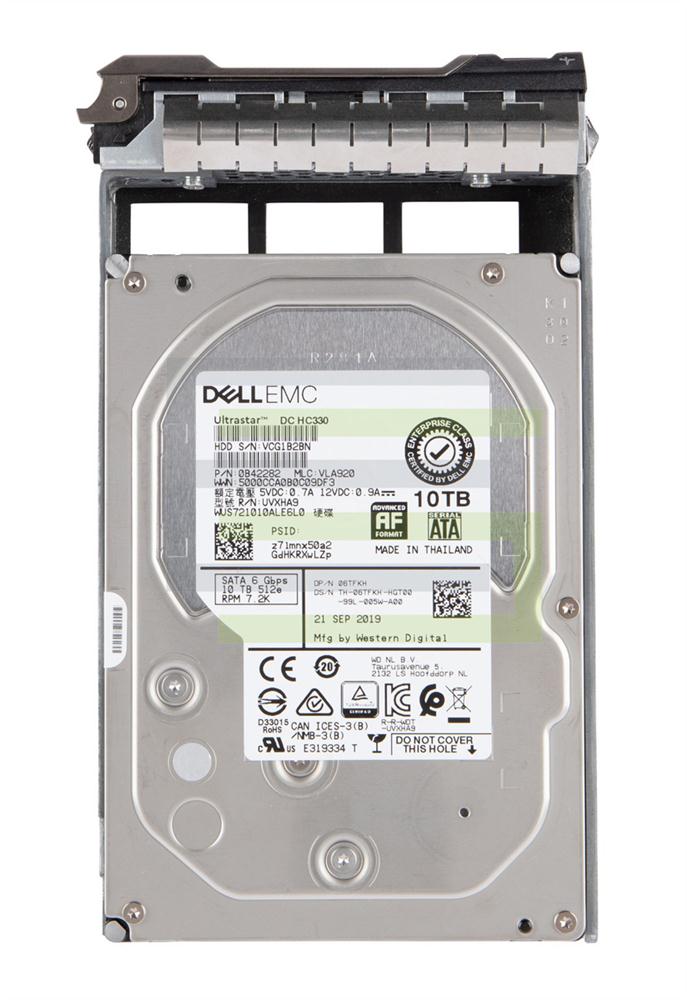 6TFKH Dell 10TB 7200RPM SAS 12Gbps 3.5-inch Internal Hard Drive