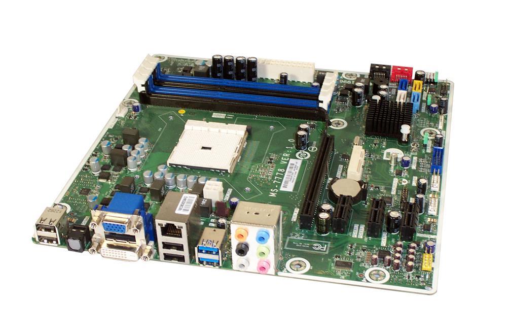 717067-001 HP MS-7778 Socket FM2 AMD A75 Chipset AMD A-Series Processors Support 4x DIMM 6x SATA 3 6.0Gb/s Micro-ATX Motherboard (Refurbished) MS-7778