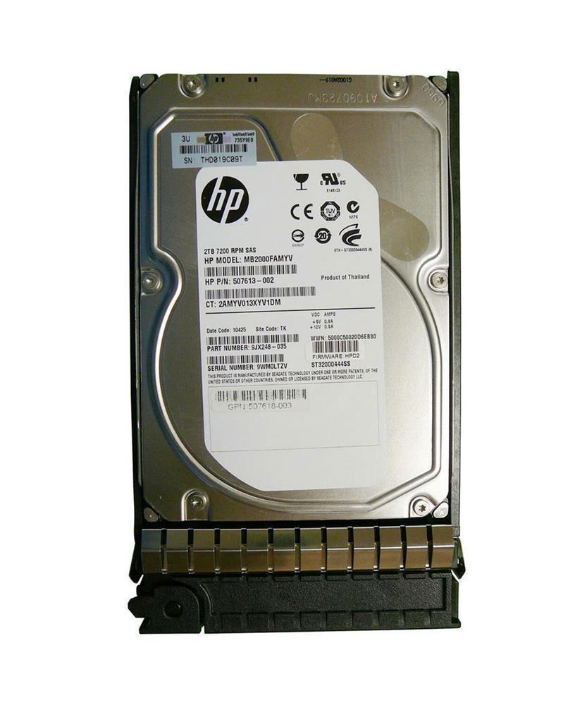 721356-001 HP 2TB 7200RPM SAS 6Gbps 3.5-inch Internal Hard Drive