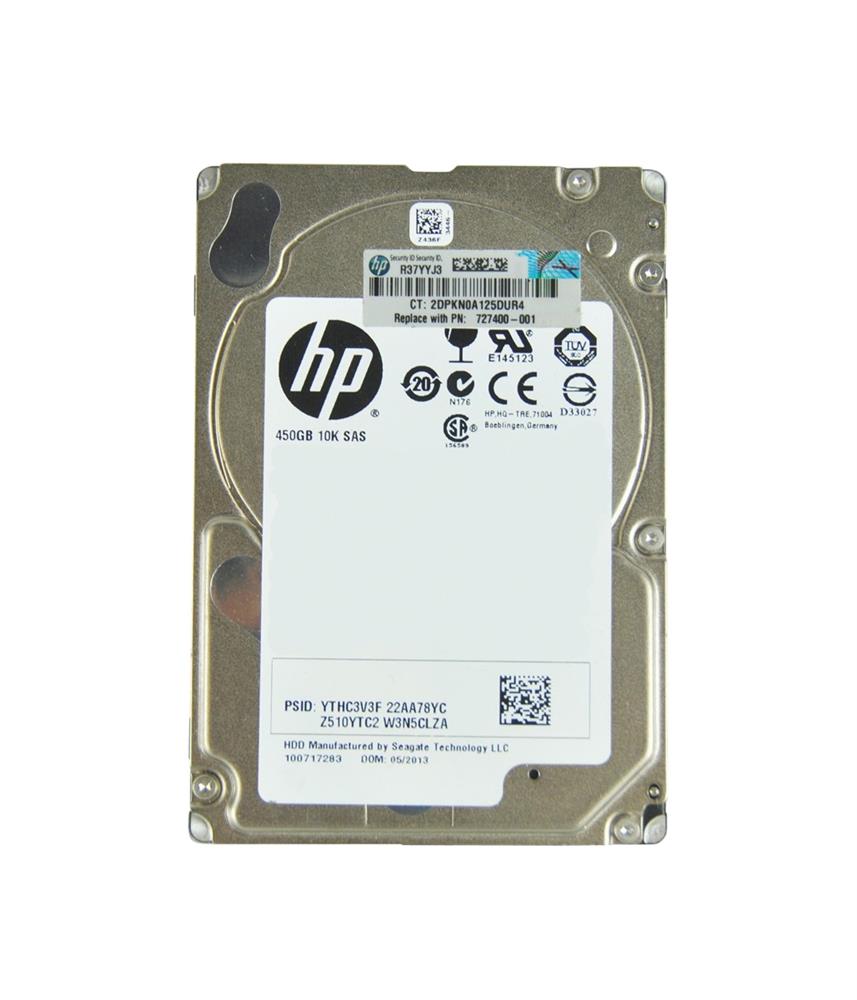 727400-001 HP 450GB 10000RPM SAS 6Gbps Dual Port Hot Swap (520-Bytes / SED) 2.5-inch Internal Hard Drive