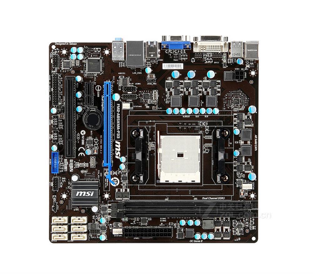 7721-031R MSI FM2-A85XMA-P33 Socket FM2 AMD A85X Chipset AMD A10/A8/A6/A4-Series Processors Support DDR3 2x DIMM 6x SATA 3.0Gb/s Micro-ATX Motherboard (Refurbished)