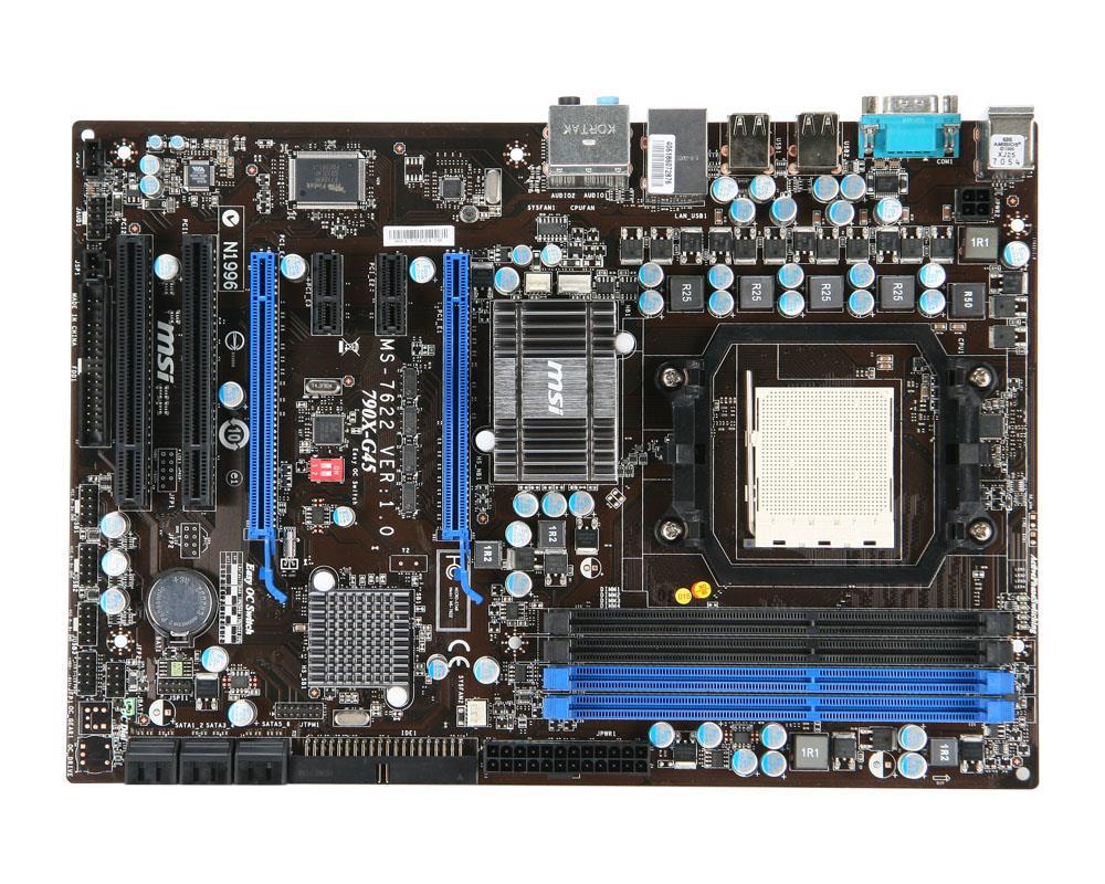 790XG45 MSI Socket AM3 AMD 790X + SB710 Chipset AMD Phenom II X4/ Phenom II X3/ Phenom II X2/ AMD Phenom X4/ Phenom X3/ AMD Athlon II X4/ Athlon II X3/ Athlon II X2/ AMD Sempron Processors Support DDR3 4x DIMM 6x SATA2 3.0Gb/s ATX Motherboard (Refurbished)