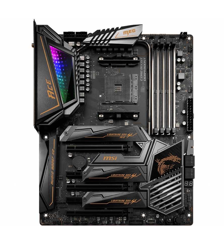 7C34-002R MSI MEG X570 GODLIKE Socket AM4 AMD X570 Chipset AMD Ryzen Processors Support DDR4 4x DIMM 6x SATA3 E-ATX Motherboard (Refurbished)