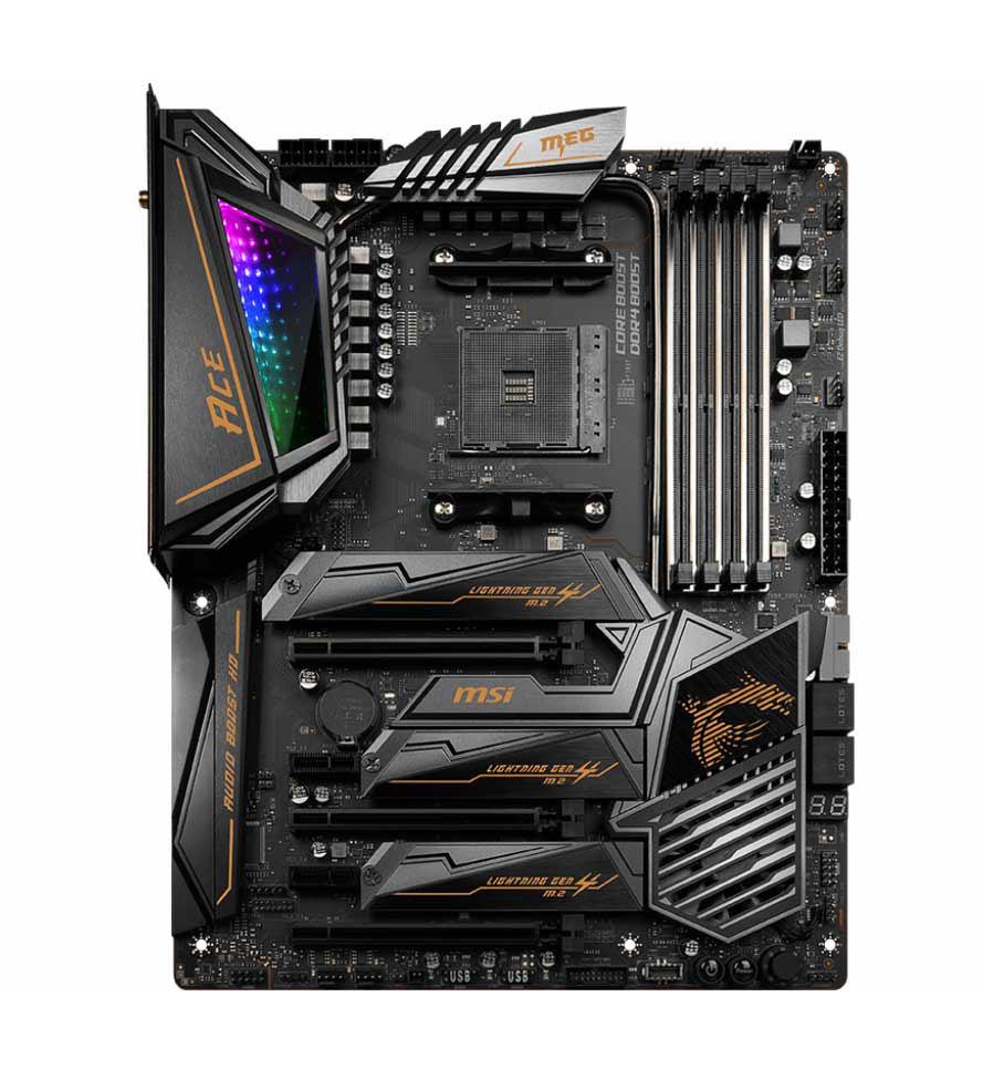 7C35-002R MSI MEG X570 ACE Socket AM4 AMD X570 Chipset AMD Ryzen 9 Processors Support DDR4 4x DIMM 4x SATA 6.0Gb/s ATX Motherboard (Refurbished)