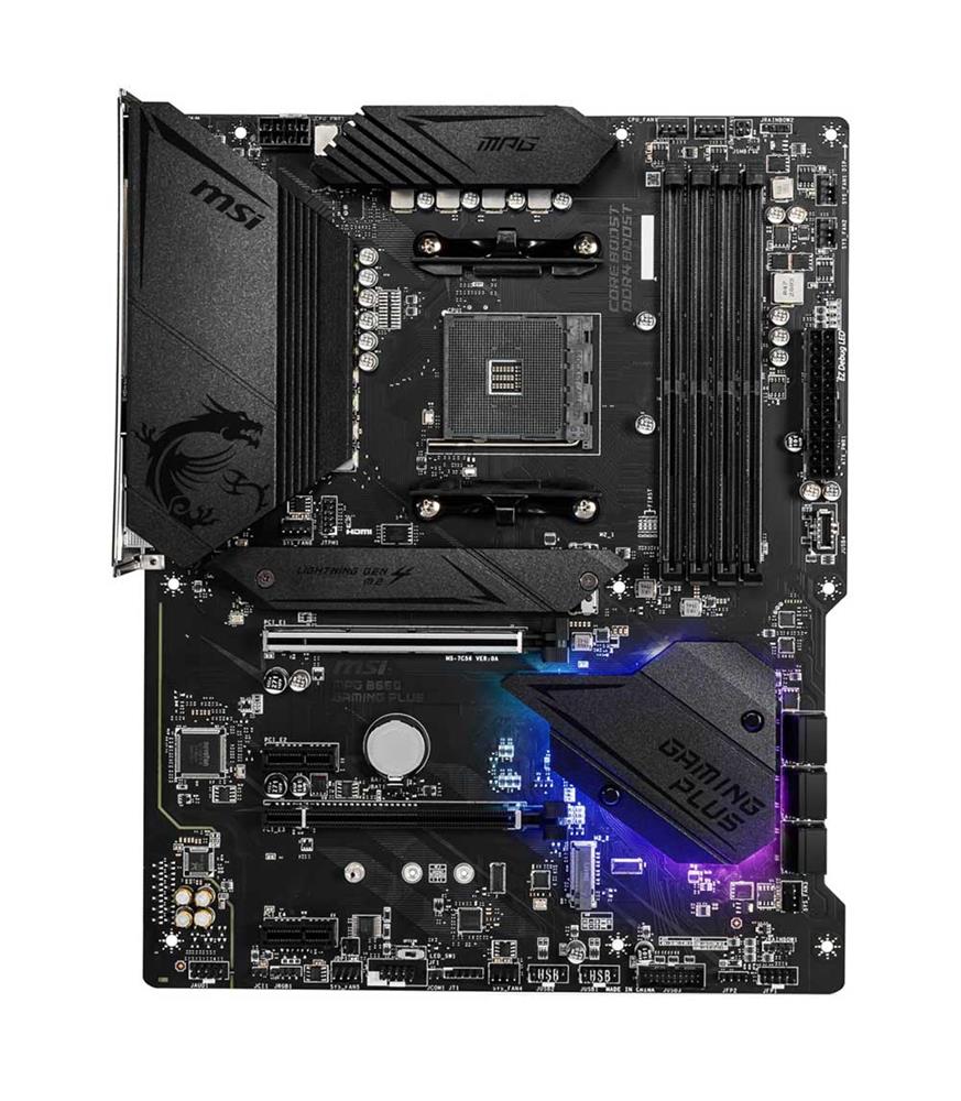 7C56-003R MSI MPG B550 GAMING PLUS Socket AM4 AMD B550 Chipset AMD Ryzen 9 Processors Support DDR4 4x DIMM 6x SATA3 6.0Gb/s ATX Motherboard (Refurbished)