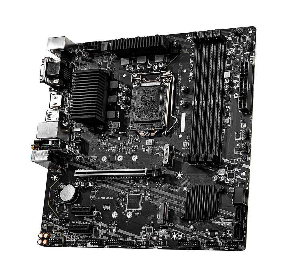 7C83-003R MSI Socket LGA 1200 Intel B460 Chipset Core / Pentium / Celeron Processors Support DDR4 4x DIMM 4x SATA3 6.0Gb/s Micro-ATX Motherboard (Refurbished)