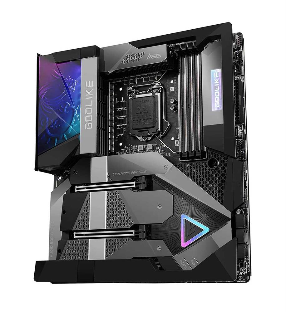 7D03-002R MSI MEG Z590 GODLIKE Socket LGA 1200 Intel Z590 Chipset Core / Pentium Gold / Celeron Processors Support DDR4 4x DIMM 6x SATA3 6.0Gb/s E-ATX Motherboard (Refurbished)