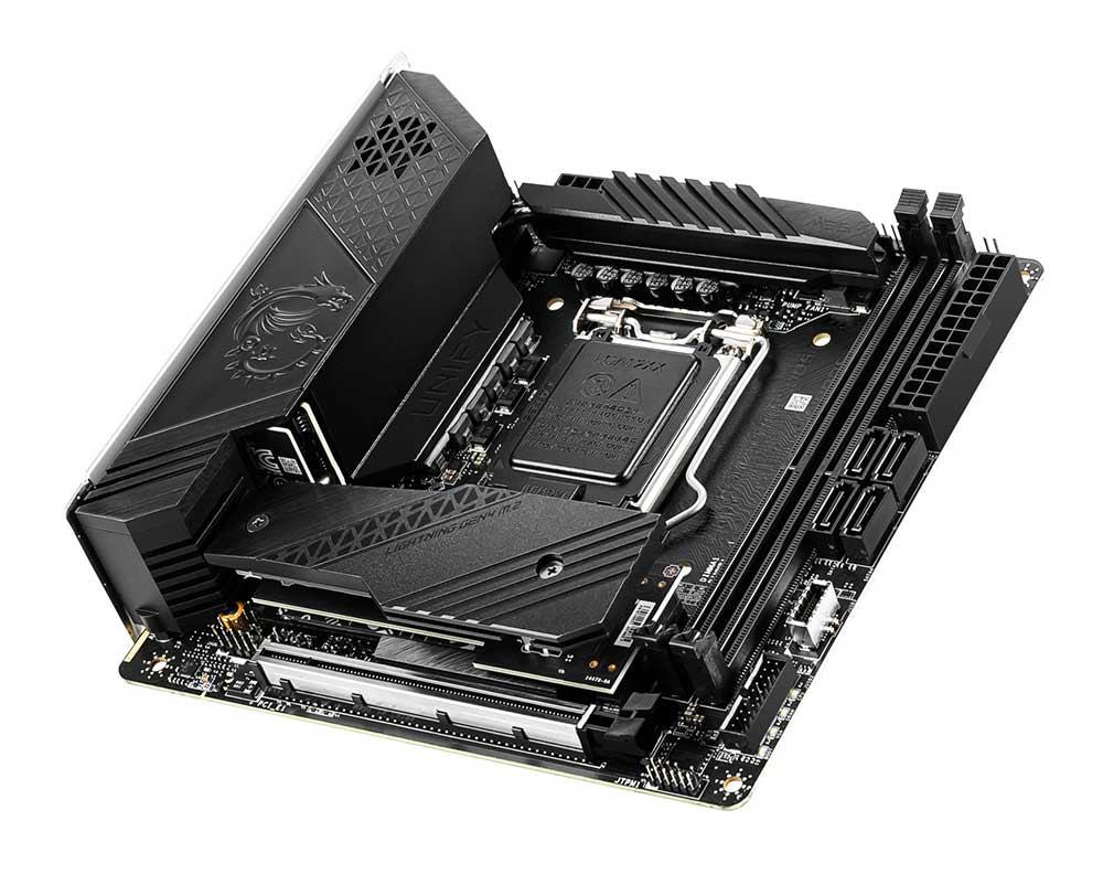 7D05-001R MSI MEG Z590I UNIFY Socket LGA 1200 Intel Z690 Chipset Intel Core / Pentium Gold / Celeron Processors Support DDR4 4x DIMM 4x SATA3 ATX Motherboard (Refurbished)