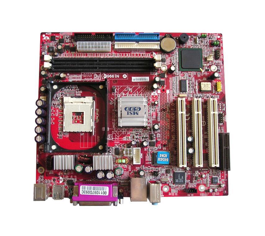 845GVM-V MSI Socket 478 Intel 845GV + ICH4 Chipset Intel Pentium 4/ Celeron Processors Support DDR 2x DIMM 2x ATA-100 Micro-ATX Motherboard (Refurbished)