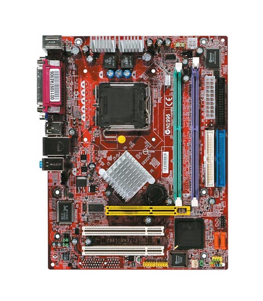 865GVM3-V MSI Socket LGA 775 Intel 865GV + ICH5 Chipset Intel Pentium 4/ Celeron D Processors Support DDR 2x DIMM 2x SATA 1.50Gb/s Micro-ATX Motherboard (Refurbished)