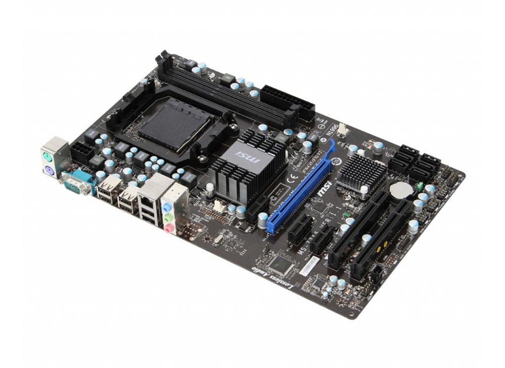 870-C45-FX-V2 MSI Socket AM3+ AMD 770 + SB710 Chipset AMD Phenom II X6/ Phenom II X4/ Phenom II X3/ AMD Athlon II X4/ Athlon II X3/ AMD Sempron Processors Support DDR3 2x DIMM 6x SATA2 3.0Gb/s ATX Motherboard (Refurbished)