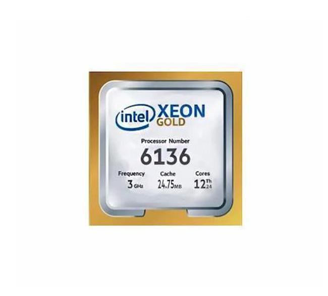 870252-B22 HPE 3.00GHz 10.40GT/s UPI 24.75MB L3 Cache Intel Xeon Gold 6136 12-Core Processor Upgrade for XL230k Gen10 Server