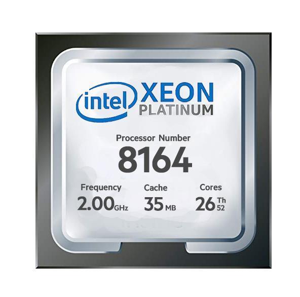 870256-B22 HPE 2.00GHz 10.40GT/s UPI 35.75MB L3 Cache Intel Xeon Platinum 8164 26-Core Processor Upgrade for XL230k Gen10 Server