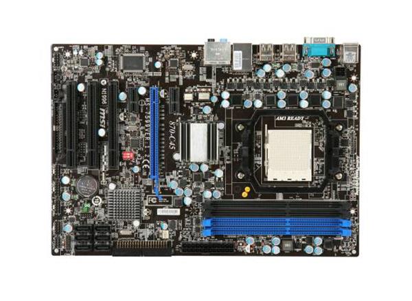 870C45 MSI Socket AM3 AMD 770 + SB710 Chipset AMD Phenom II X4/ Phenom II X2 Processors Support DDR3 4x DIMM 6x SATA2 3.0Gb/s ATX Motherboard (Refurbished)