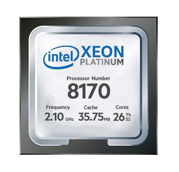 871617-L21 HPE 2.10GHz 10.40GT/s UPI 35.75MB L3 Cache Intel Xeon Platinum 8170 26-Core Processor Upgrade for DL380 Gen10 Server