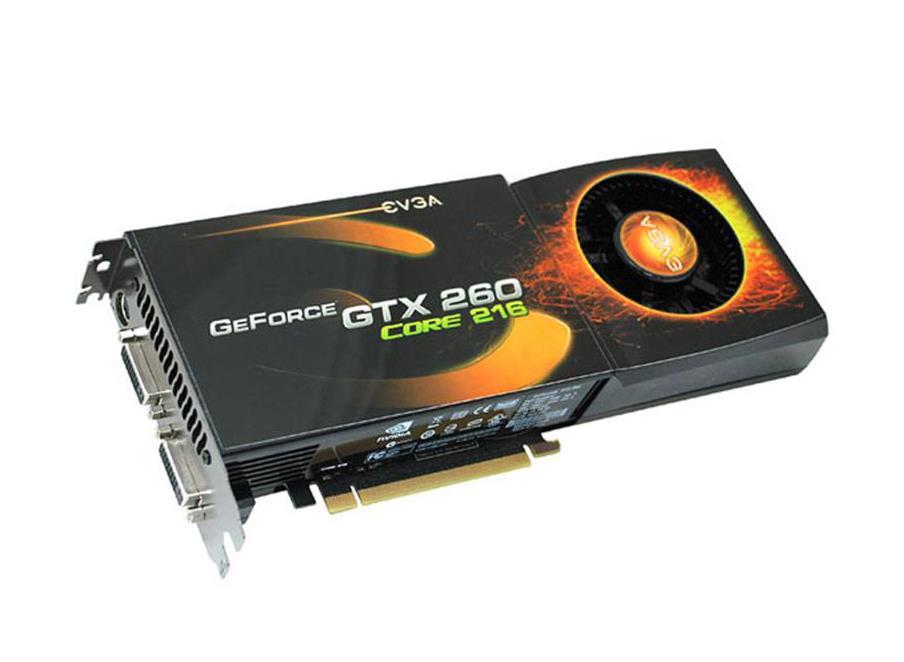 896-P3-1250-TX EVGA Nvidia GeForce GTX 260 896MB DDR3 448-Bit HDMI / Dual DVI / HDTV-Out PCI-Express 3.0 x16 Video Graphics Card