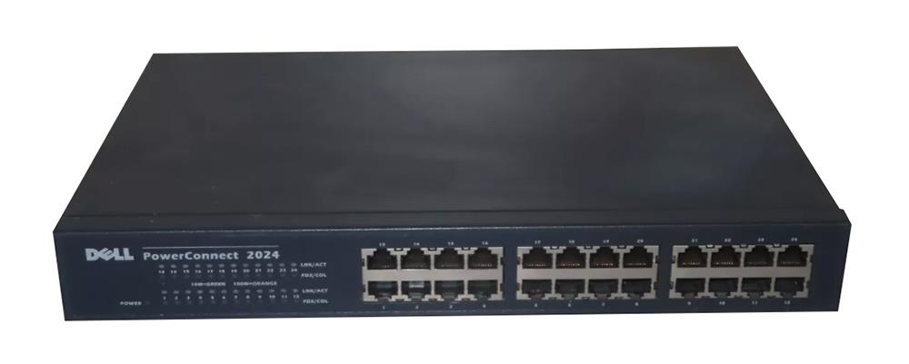 8H417 Dell PowerConnect 2024 24-Ports 10/100 Unmanaged Ethernet Switch (Refurbished)