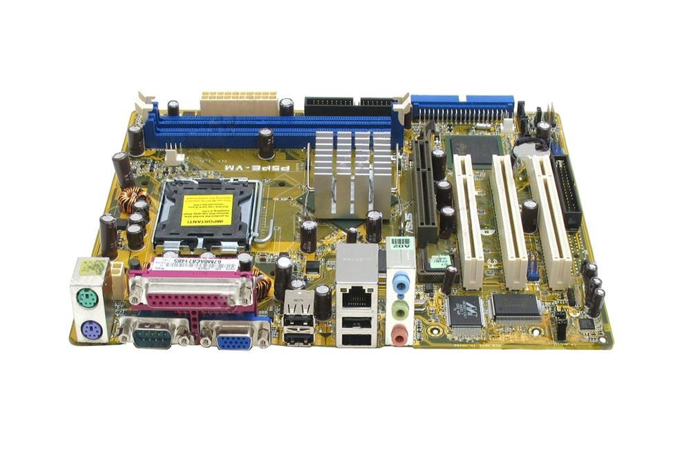90-MBB4D0-G0EAYKZ ASUS P5PE-VM Socket LGA 775 Intel 865G + ICH5 Chipset Intel Pentium D/ Pentium 4/ Celeron Processors Support DDR 4x DIMM 2x Ultra DMA 100/66/33 uATX Motherboard (Refurbished)