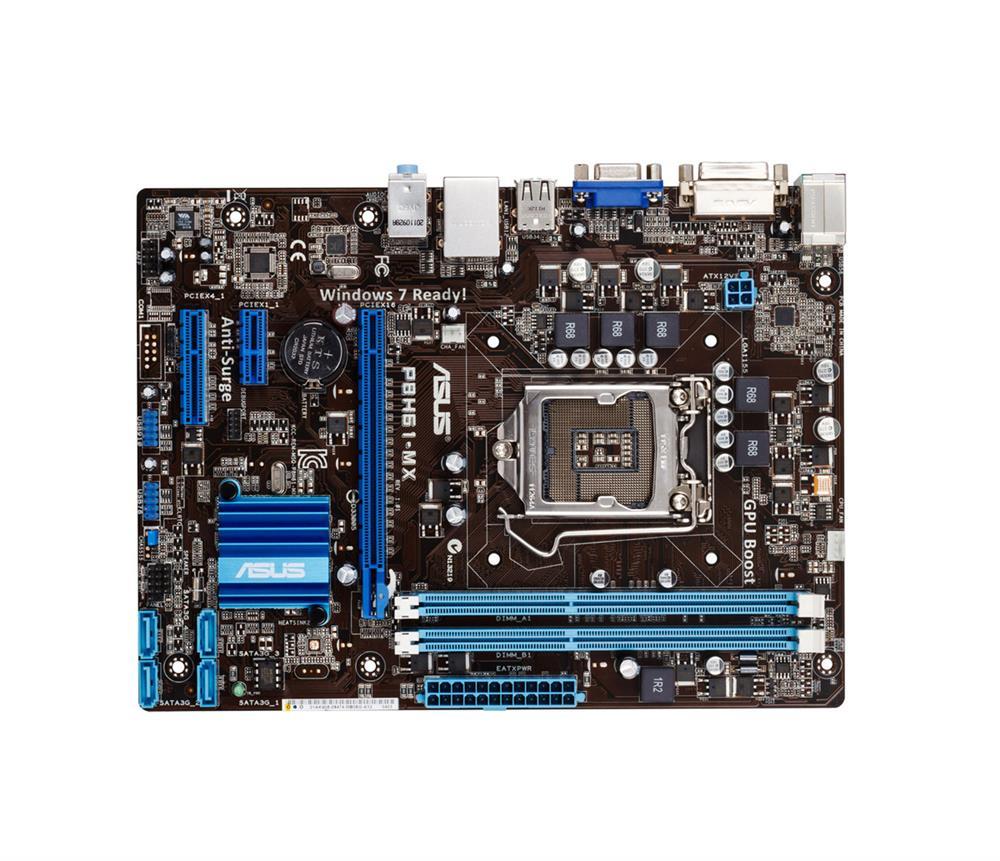 90-MIBGY0-G0UBY0KZ ASUS P8H61-MX Socket LGA 1151 Intel H61 Chipset Processors Support DDR3 2x DIMM 4x SATA 3.0Gb/s uATX Motherboard (Refurbished)