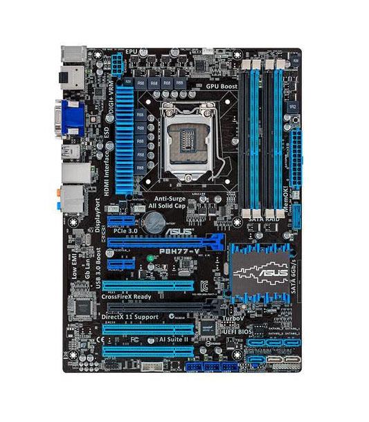 90-MIBHU0-G0EAY0GZ ASUS P8H77-V Socket LGA 1155 Intel H77 Chipset 3rd/2nd Generation Core i7 / i5 / i3 / Pentium / Celeron Processors Support DDR3 4x DIMM 2x SATA 6.0Gb/s ATX Motherboard (Refurbished)