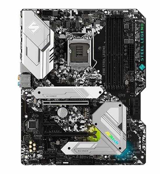 90-MXBAL0-A0UAYZ ASRock Z390 Steel Legend Socket LGA 1151 Intel Z390 Chipset 9th/8th Generation Intel Core Processors Support DDR4 4x DIMM 6x SATA3 6.0Gb/s ATX Motherboard (Refurbished)