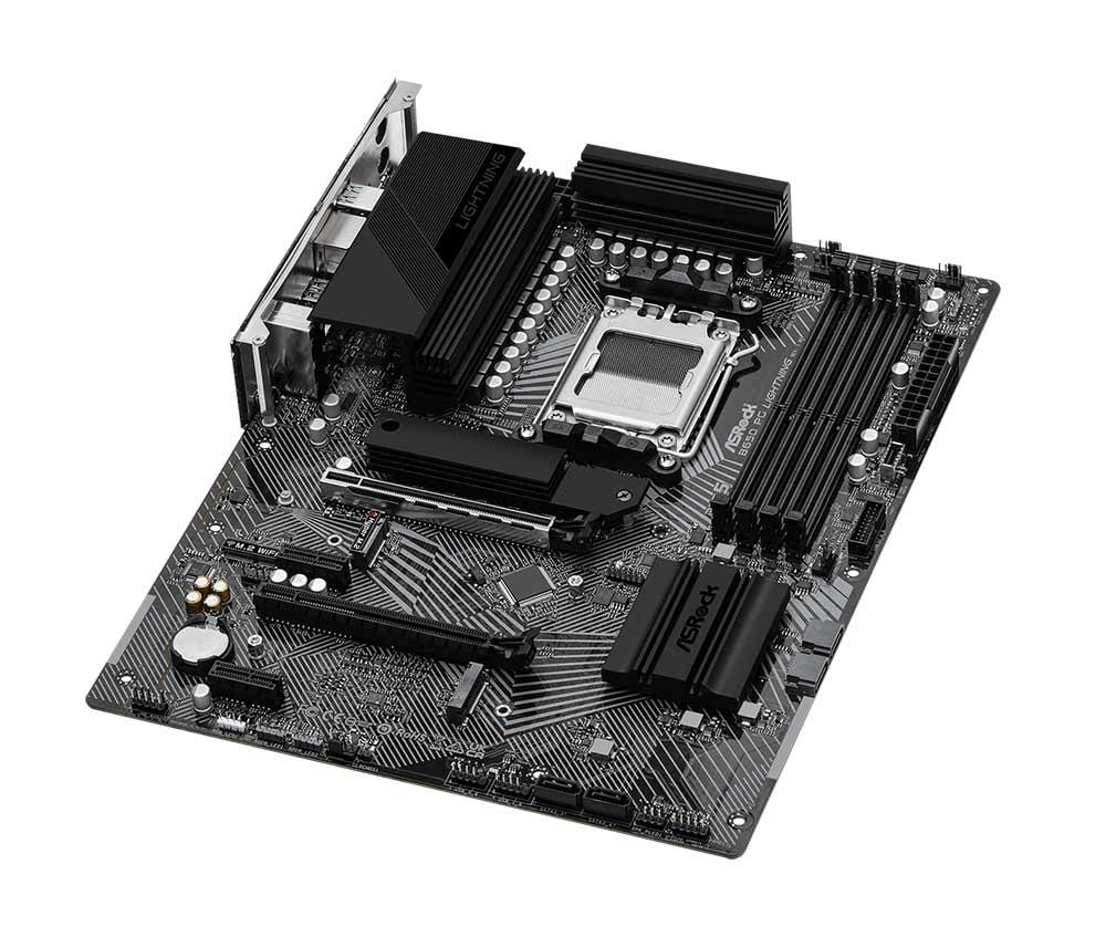 90-MXBK20-A0UAYZ ASRock B650 PG Lightning Socket AM5 AMD B650 Chipset AMD Ryzen 7000 Series Processors Support DDR5 4x DIMM 4x SATA3 6.0Gb/s ATX Motherboard (Refurbished)