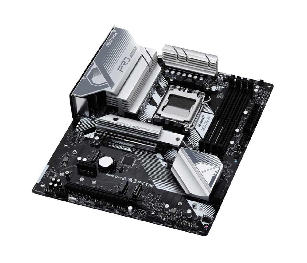 90-MXBL10-A0UAYZ ASRock B650 Pro RS Socket AM5 AMD B560 Chipset AMD Ryzen 7000 Series Processors Support DDR5 4x DIMM 2x SATA3 6.0Gb/s ATX Motherboard (Refurbished)