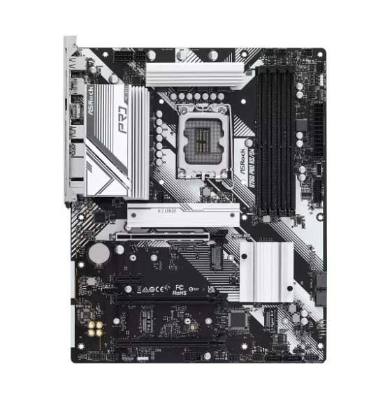 90-MXBL80-A0UAYZ ASRock B760 Pro RS/D4 Socket LGA 1700 Intel B760 Chipset 13th/12th Generation Intel Core Processors Support DDR4 4x DIMM 4x SATA3 6.0Gb/s ATX Motherboard (Refurbished)
