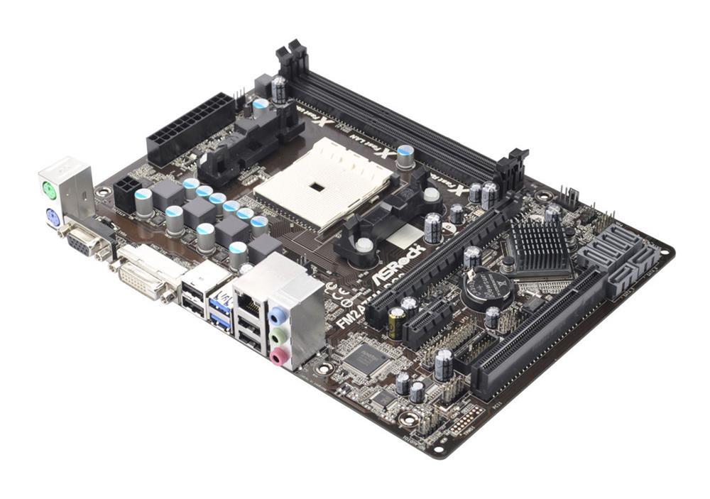 90-MXGMJ0-A0UAYZ ASRock Socket FM2 AMD A75 Chipset 100W Processors Support DDR3 2x DIMM 6x SATA3 6.0Gb/s Micro-ATX Motherboard (Refurbished)