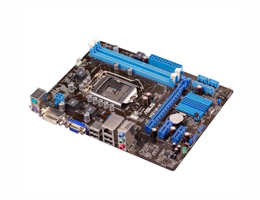 90MB0FP0-M0EAY0 ASUS H61M-K Socket LGA 1155 Intel H61 Chipset 3rd/2nd Generation Core i7 / i5 / i3 / Pentium / Celeron Processors Support DDR3 2x DIMM 4x SATA 3.0Gb/s uATX Motherboard (Refurbished)
