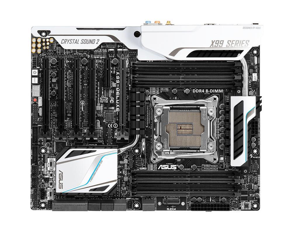 90MB0JF1-M0EAY0 ASUS X99-DELUXE/U3.1 Socket LGA 2011-v3 Intel X99 Chipset Core i7 Processors Support DDR4 8x DIMM 8x SATA 6.0Gb/s ATX Motherboard (Refurbished)
