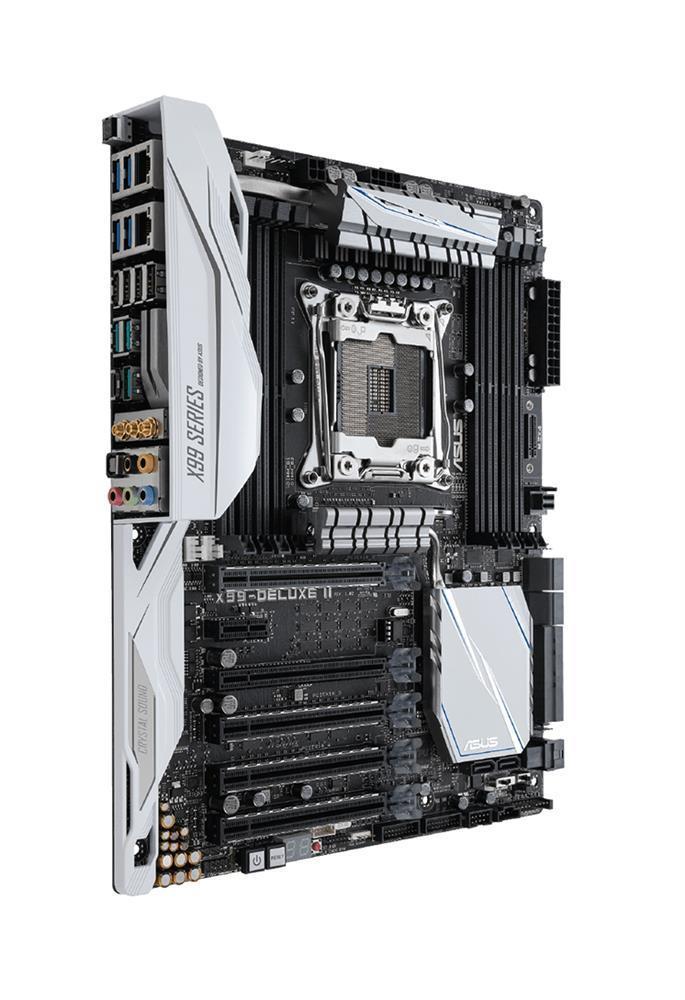 90MB0QB0-M0EAY1 ASUS X99-DELUXE II Socket 2011-v3 Intel X99 Chipset Core i7 Series Processors Support DDR4 8x DIMM 8x SATA 6.0Gb/s ATX Motherboard (Refurbished)