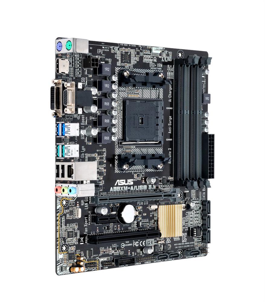 90MB0QP0-M0AAY0 ASUS Socket FM2+ AMD A88X Chipset AMD Athlon/ A-Series Processors Support DDR3 4x DIMM 6x SATA 6.0Gb/s Micro-ATX Motherboard (Refurbished)