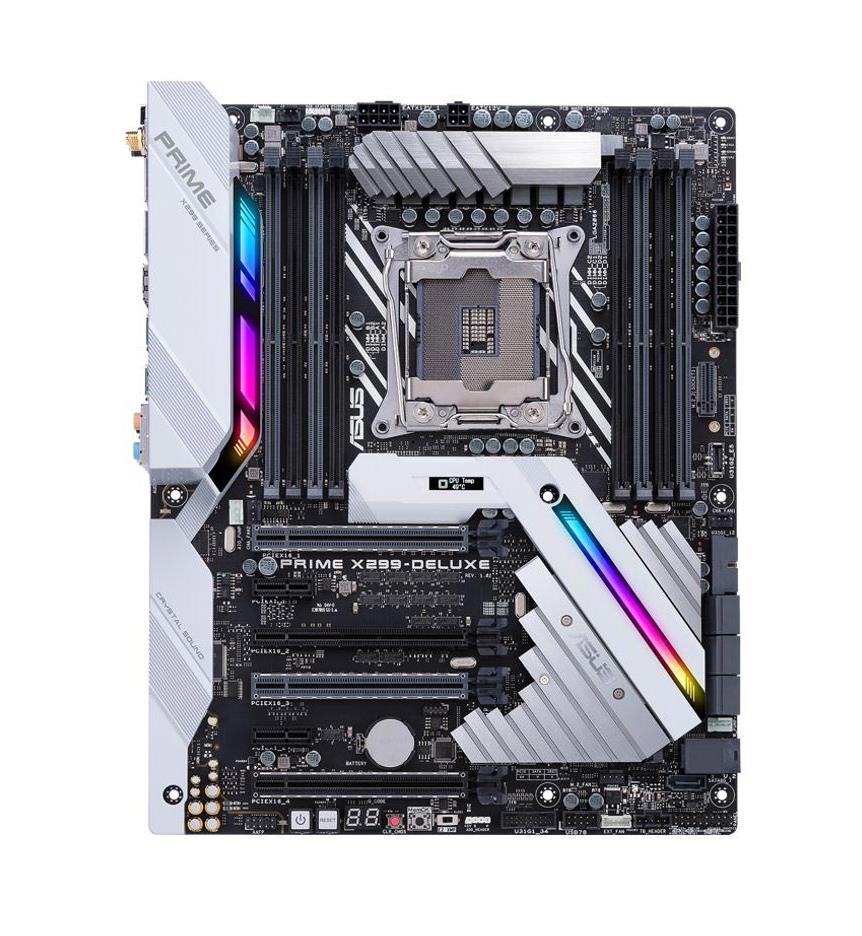 90MB0TY0-M0EAY0 ASUS PRIME X299-DELUXE Socket LGA 2066 Intel X299 Chipset Core X-Series Processors Support DDR4 8x DIMM 7x SATA 6.0Gb/s ATX Motherboard (Refurbished)
