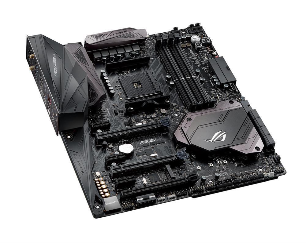 90MB0UD0-M0EAY0 ASUS ROG CROSSHAIR VI EXTREME Socket AM4 AMD X370 Chipset AMD Ryzen 7th Generation A-Series/ Athlon Processors Support DDR4 4x DIMM 8x SATA 6.0Gb/s Extended-ATX Motherboard (Refurbished)