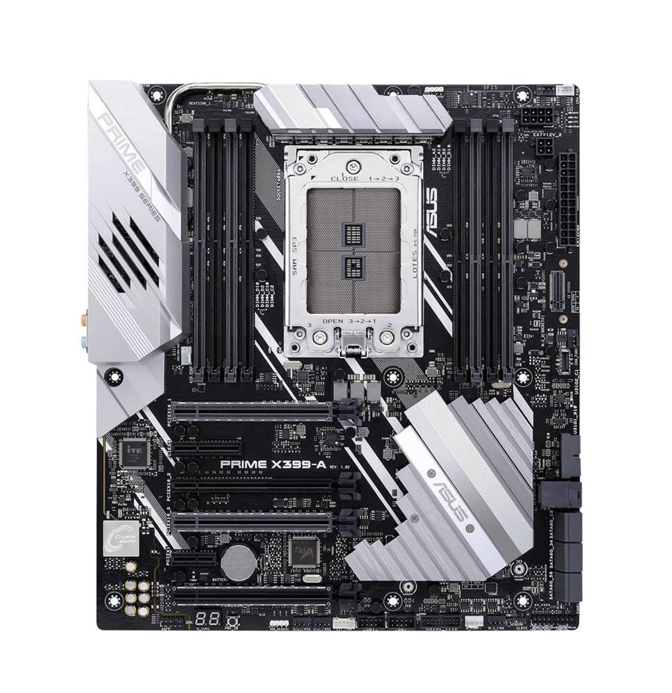 90MB0V80-M0AAY0 ASUS Socket TR4 AMD X399 Chipset AMD 1st/2nd Generation AMD Ryzen Threadripper Processors Support DDR4 8x DIMM 6x SATA 6.0Gb/s Extended-ATX Motherboard (Refurbished)