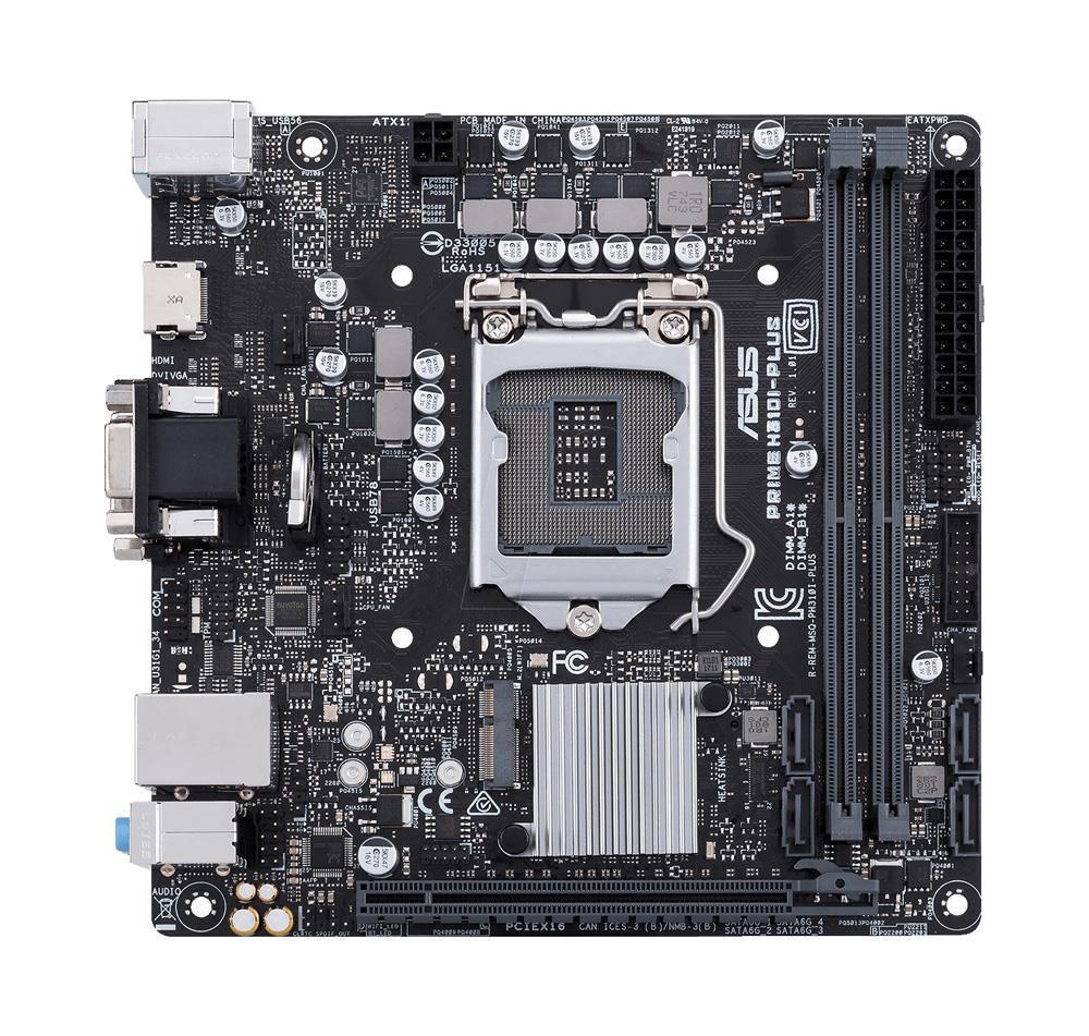 90MB0W50-M0EAYC ASUS PRIME H310I-PLUS/CSM Socket LGA 1151 Intel H310 Chipset 8th Generation Core i7 / i5 / i3 / Pentium / Celeron Processors Support DDR4 2x DIMM 4x SATA 6.0Gb/s Mini-ITX Motherboard Mfr PN (Refurbished)