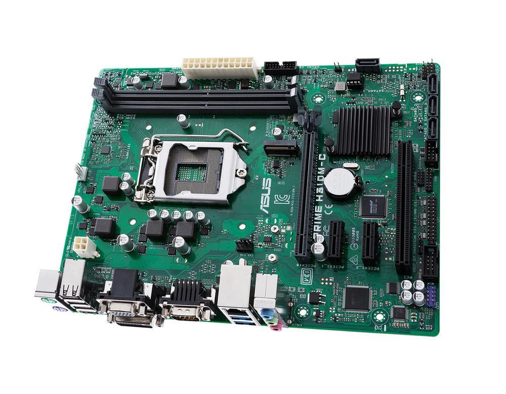 90MB0W60-M0EAYC ASUS PRIME H310M-C/CSM Socket LGA 1151 Intel H310 Chipset 8th Generation Core i7 / i5 / i3 / Pentium / Celeron Processors Support DDR4 2x DIMM 4x SATA 6.0Gb/s Micro-ATX Motherboard Mfr PN (Refurbished)