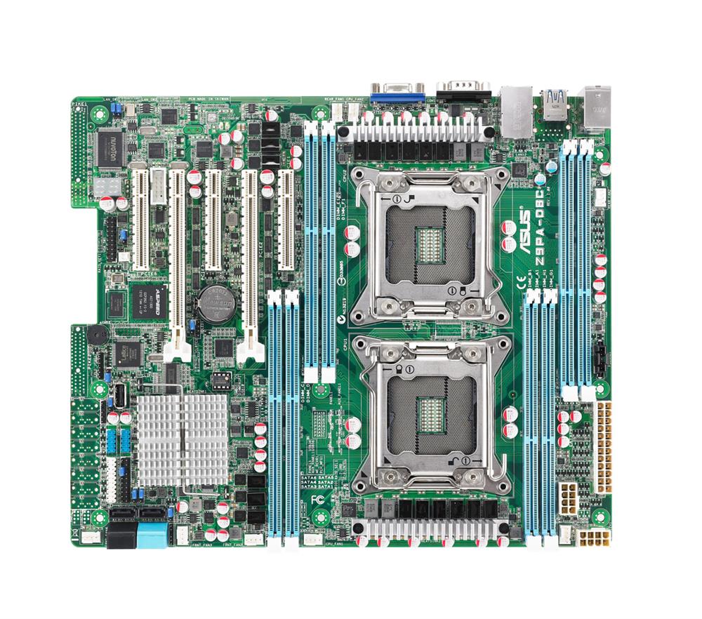 90SB02U0-M1UAY0 ASUS Z9PA-D8C Dual Socket 2011 Intel C602-A PCH Chipset Inet Xeon E5-2600/E5-2600 v2 Processors Support DDR4 8x DIMM 4x SATA2 3.0 Gb/s ATX Server Motherboard (Refurbished)