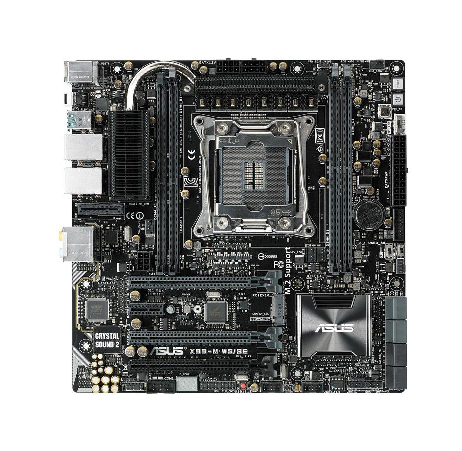 90SB05P0-M0EAY0 ASUS X99-M WS/SE Socket 2011-3 Intel X99 Chipset Xeon E5-1600 v3/ E5-2600 v3/ E5-1600 v4/ E5-2600 v4/ Core i7 / Core i7 X-Series Processors Support DDR4 4x DIMM 8x SATA 6.0Gb/s Micro-ATX Server Motherboard (Refurbished)