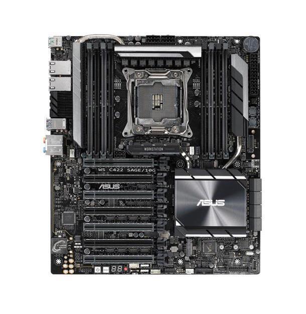 90SW00J0-M0EAY0 ASUS WS C422 SAGE/10G Socket LGA 2066 Intel C422 Chipset Intel Virtual RAID On Processors Support DDR4 8x DIMM 8x SATA 6.0Gb/s CEB Server Motherboard (Refurbished)