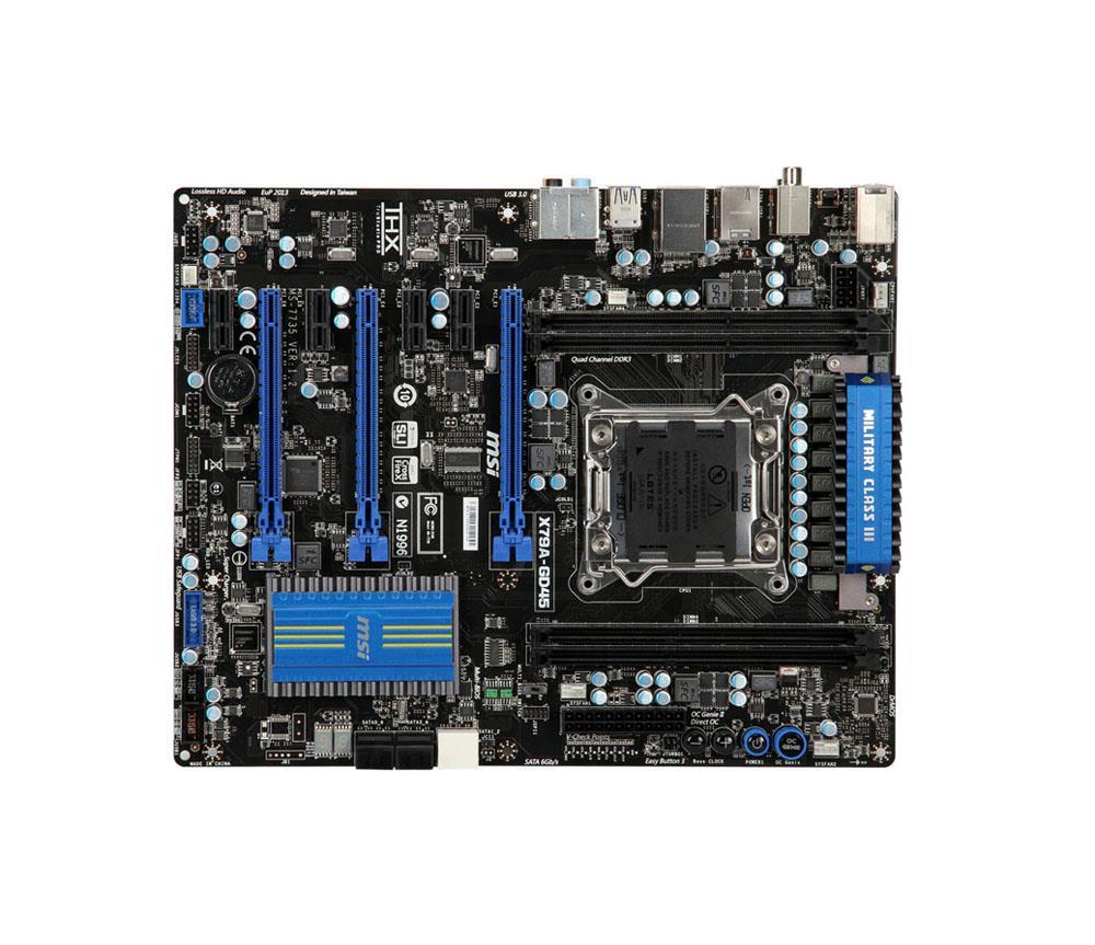 911-7735-001 MSI Socket LGA 2011 Intel X79 Chipset Core i7 Processors Support ATX Motherboard (Refurbished)
