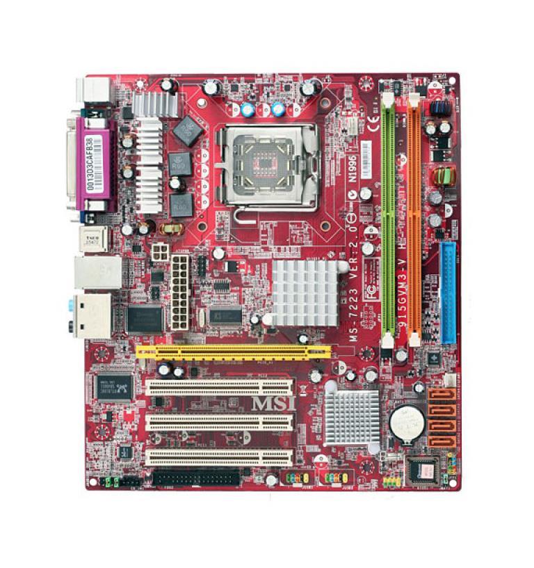 915GVM3-V MSI Socket LGA 775 Intel 915GV + ICH6 Chipset Intel Pentium 4/ Celeron D Processors Support DDR2 2x DIMM 4x SATA 1.50Gb/s Micro-ATX Motherboard (Refurbished)