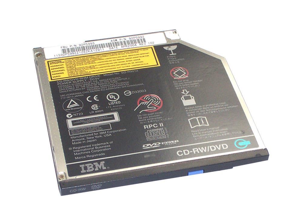 92P5993 IBM Lenovo ThinkPad UltraBay DVD/CD-RW Combo Slim Drive