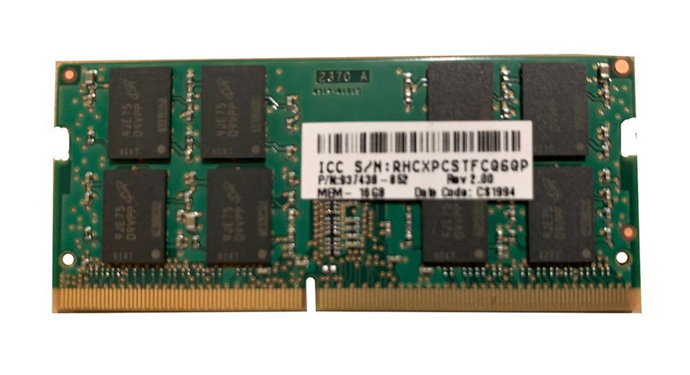 937438-850 HP 16GB PC4-21300 DDR4-2666MHz non-ECC Unbuffered CL19 260-Pin SoDimm 1.2V Dual Rank Memory Module