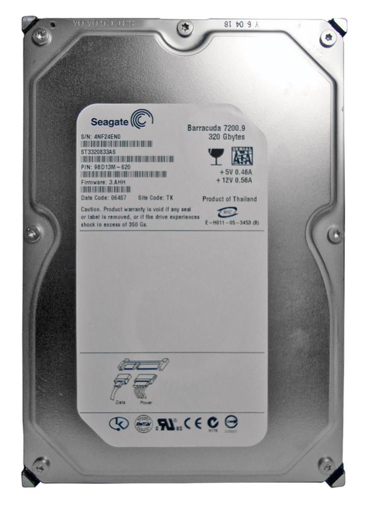 9BD13M-620 Seagate Barracuda 7200.9 320GB 7200RPM SATA 3Gbps 8MB Cache 3.5-inch Internal Hard Drive