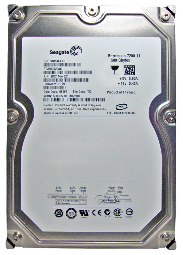 9BX144-621 Seagate Barracuda 7200.11 500GB 7200RPM SATA 3Gbps 16MB Cache 3.5-inch Internal Hard Drive