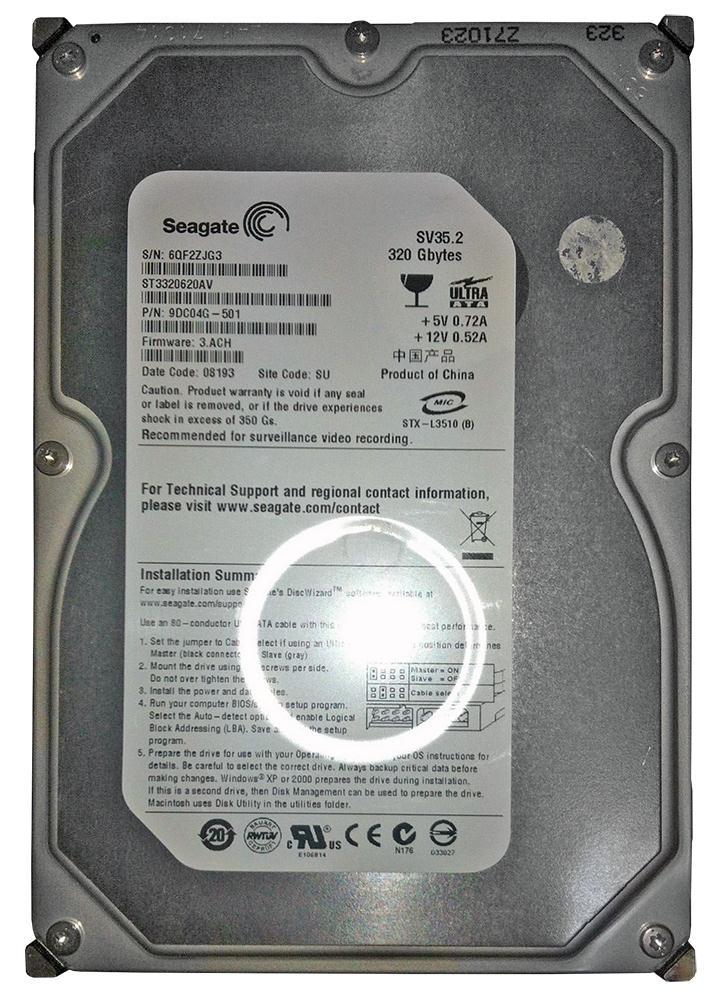9DC04G-501 Seagate SV35.2 320GB 7200RPM ATA-100 16MB Cache 3.5-inch Internal Hard Drive
